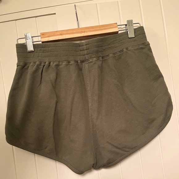 Free People Movement- Get Set Shorts. Color Cargo Khaki. Size Medium. Worn once. - Picture 2 of 3